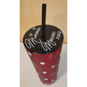 2025 Disneyland Minnie Mouse Stainless Steel Starbucks Tumbler with Straw 24oz